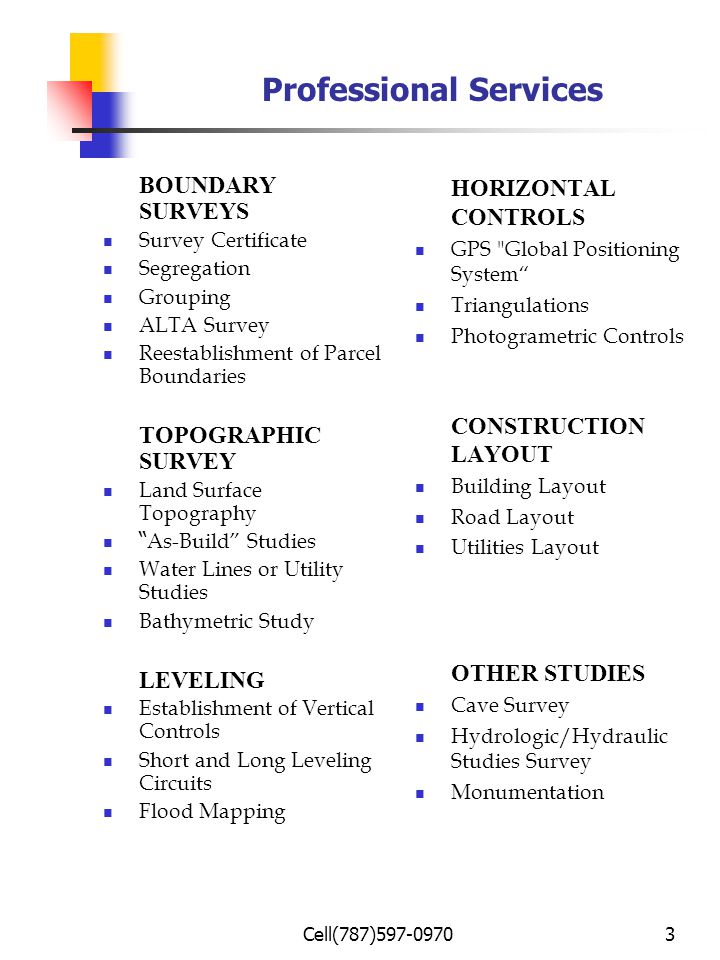 Tel 787 Over 30 Years Of Combined Experience On A Large Variety - 3 cell 787 597 09703 professional services boundary surveys survey certificate