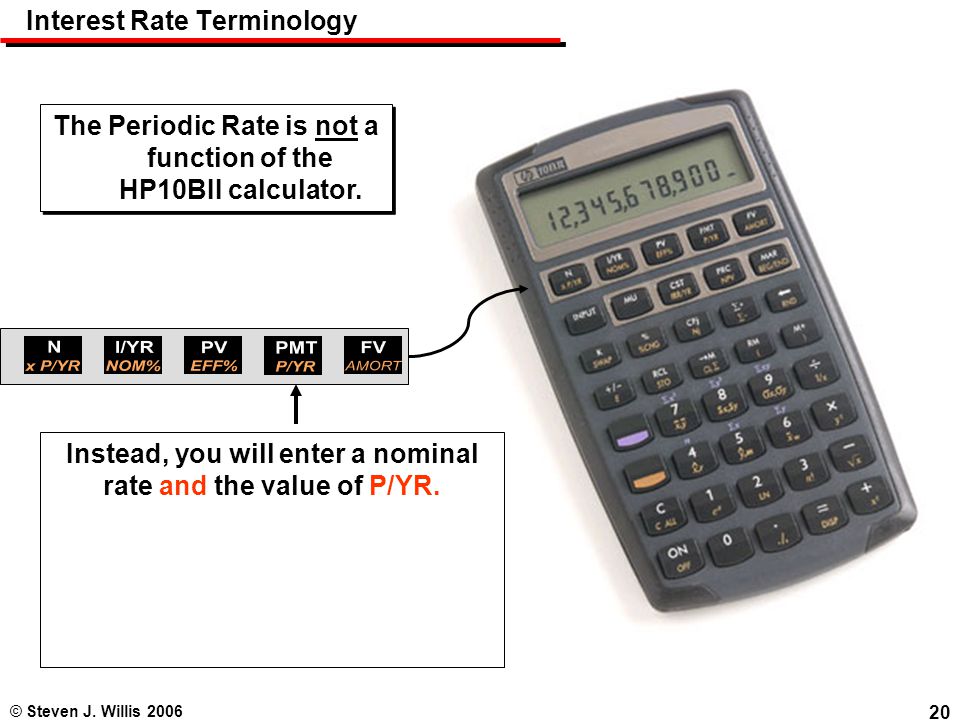 steven j willis f inancial c alculators for l awyers lesson five periodic rate calculator