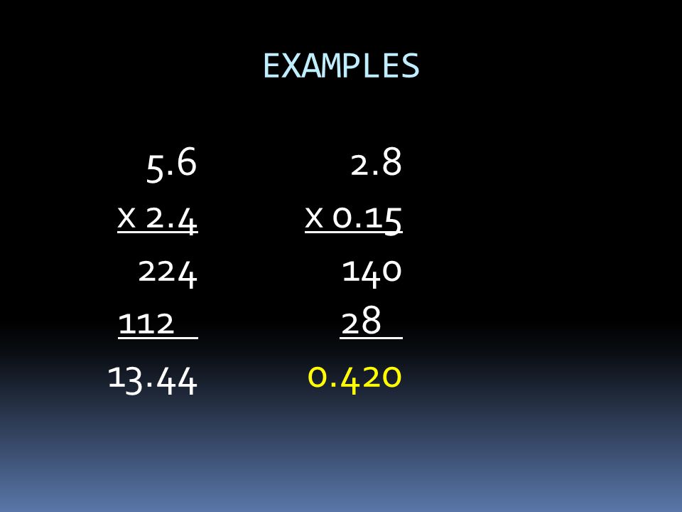 EXAMPLES 5.6 x x