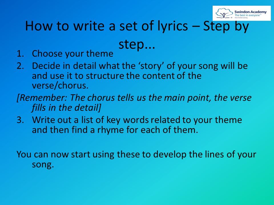 Composing A Pop Song YEAR 9 POPULAR SONG. Learning Objectives These are the  learning objectives: Know some steps to writing some lyrics Understand how.  - ppt download