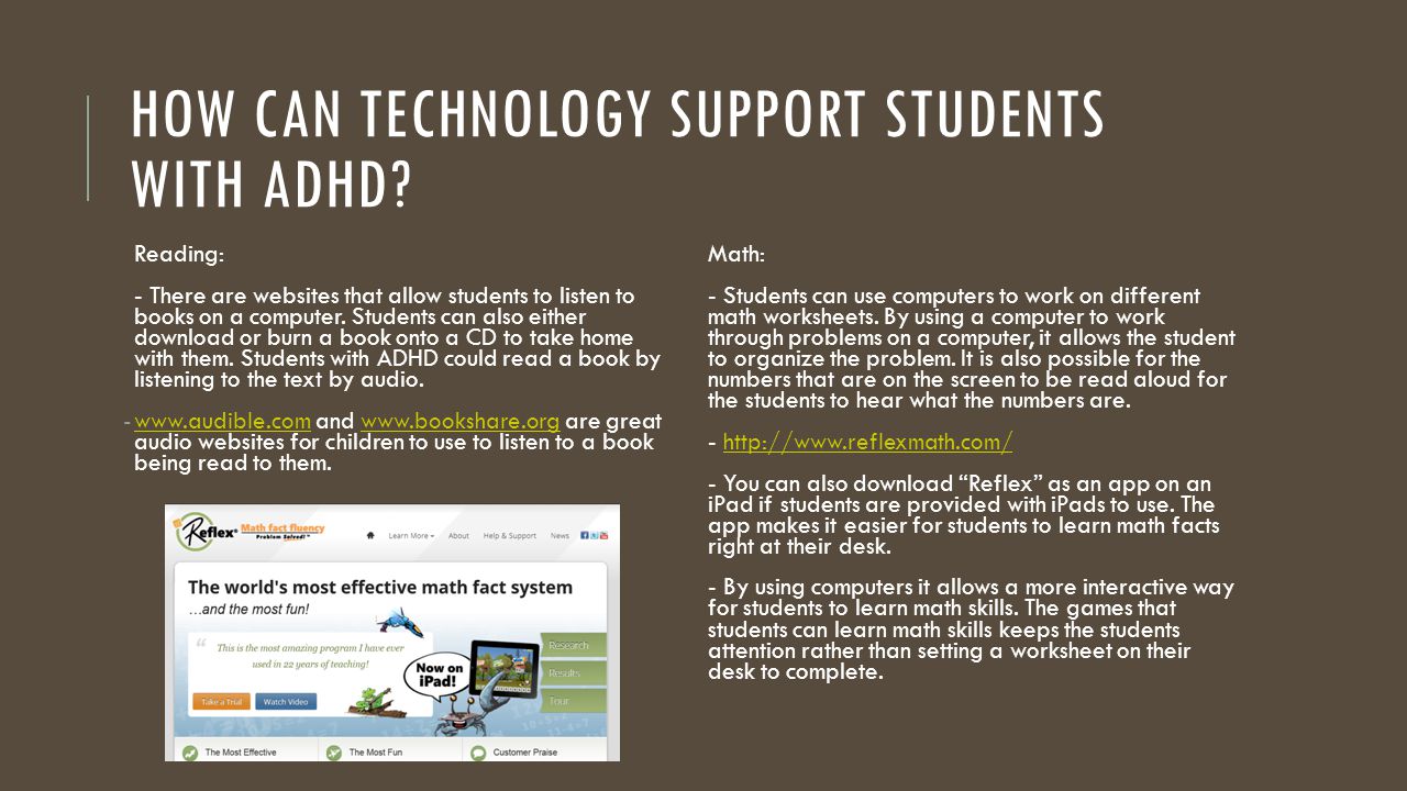 HOW CAN TECHNOLOGY SUPPORT STUDENTS WITH ADHD.