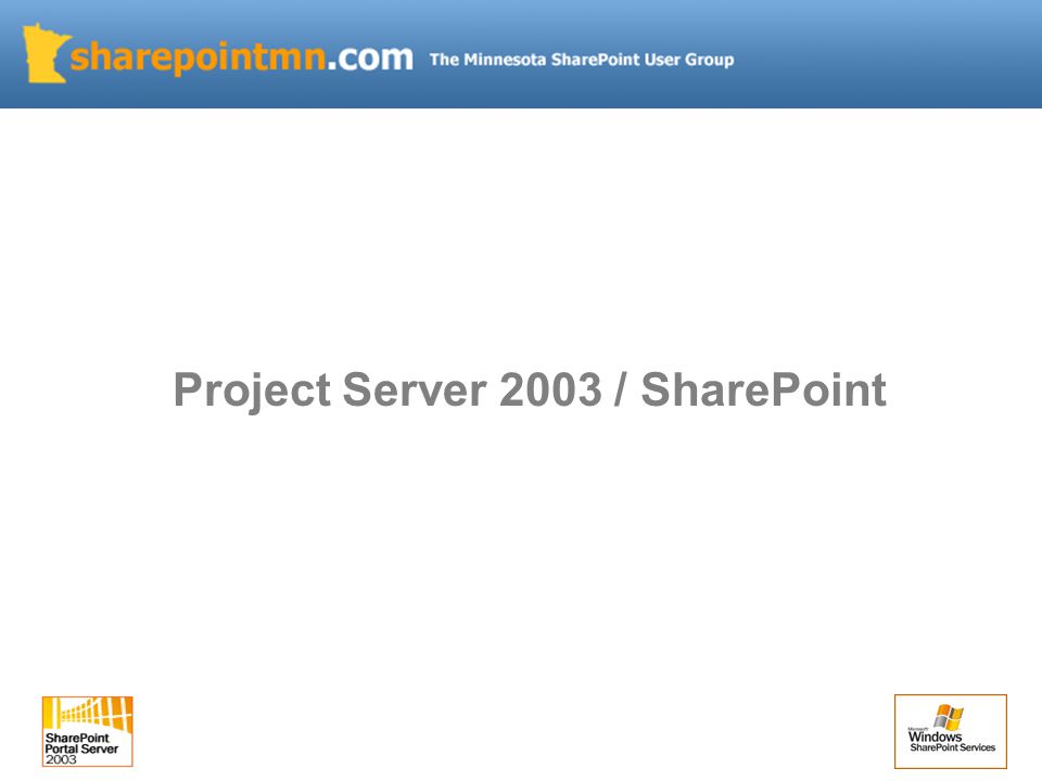 Project Server 2003 / SharePoint