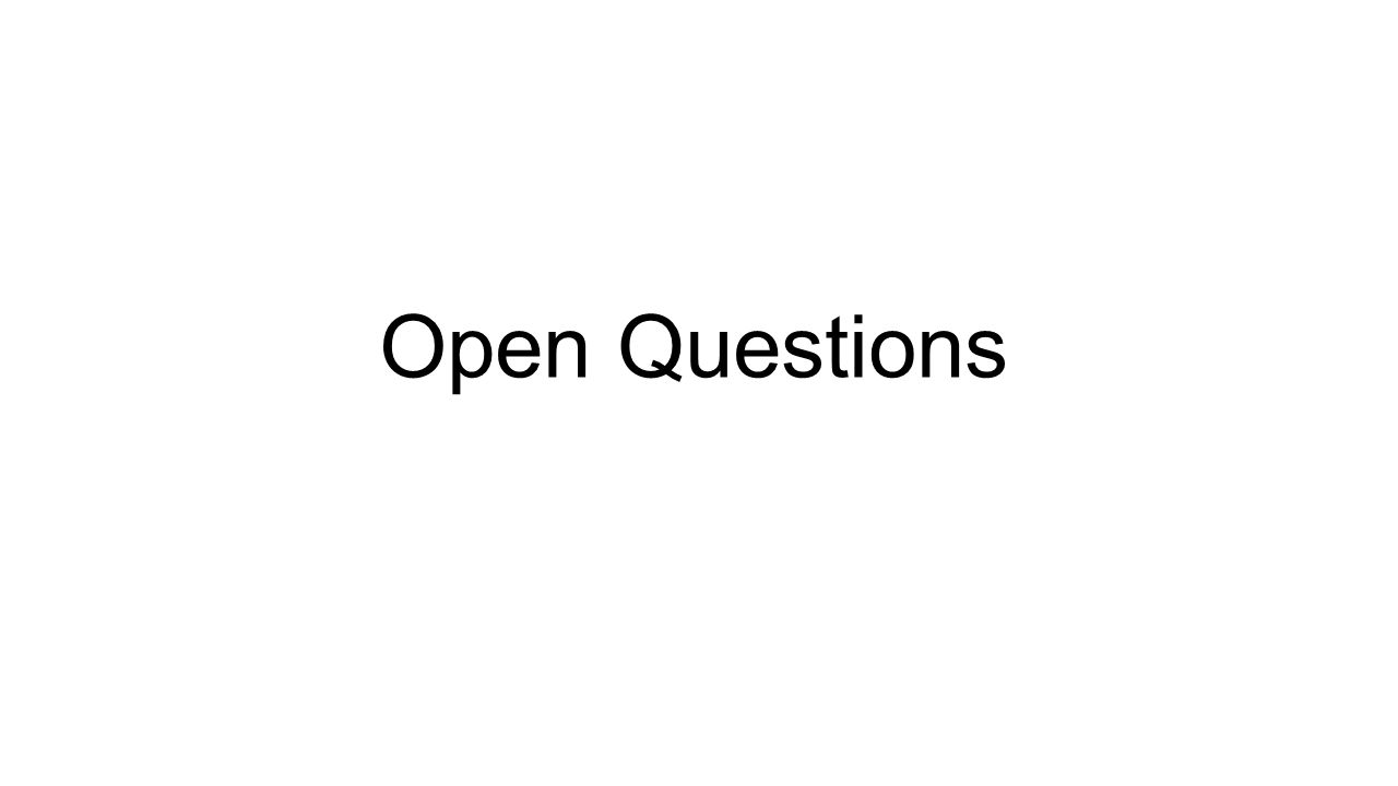 Open Questions