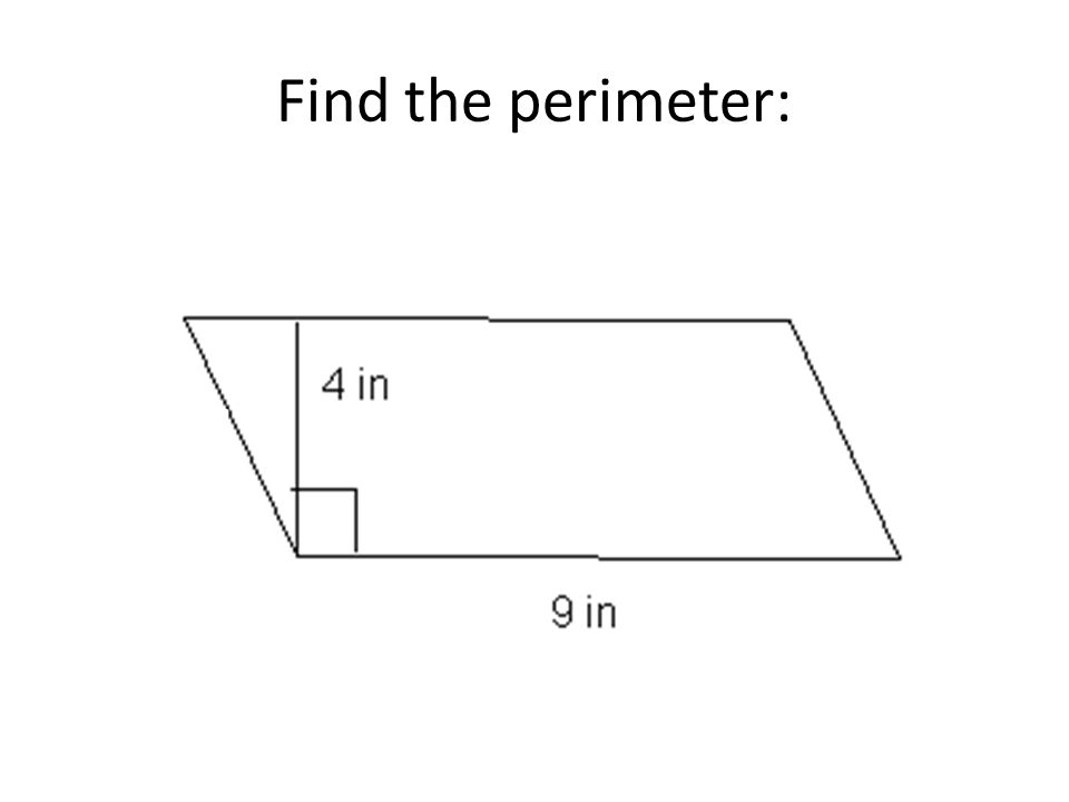 Find the perimeter: