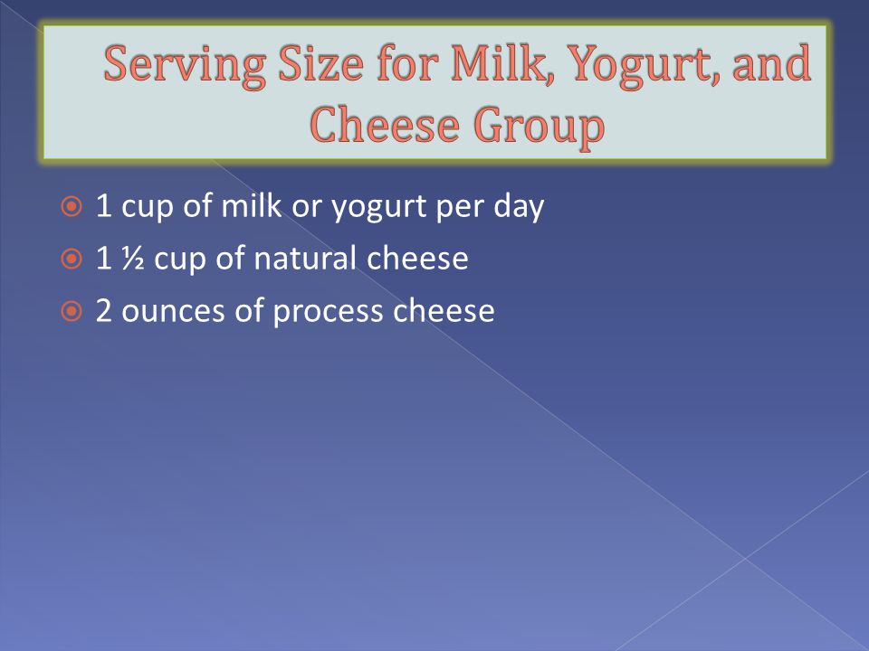  Choose skim milk and nonfat yogurt.