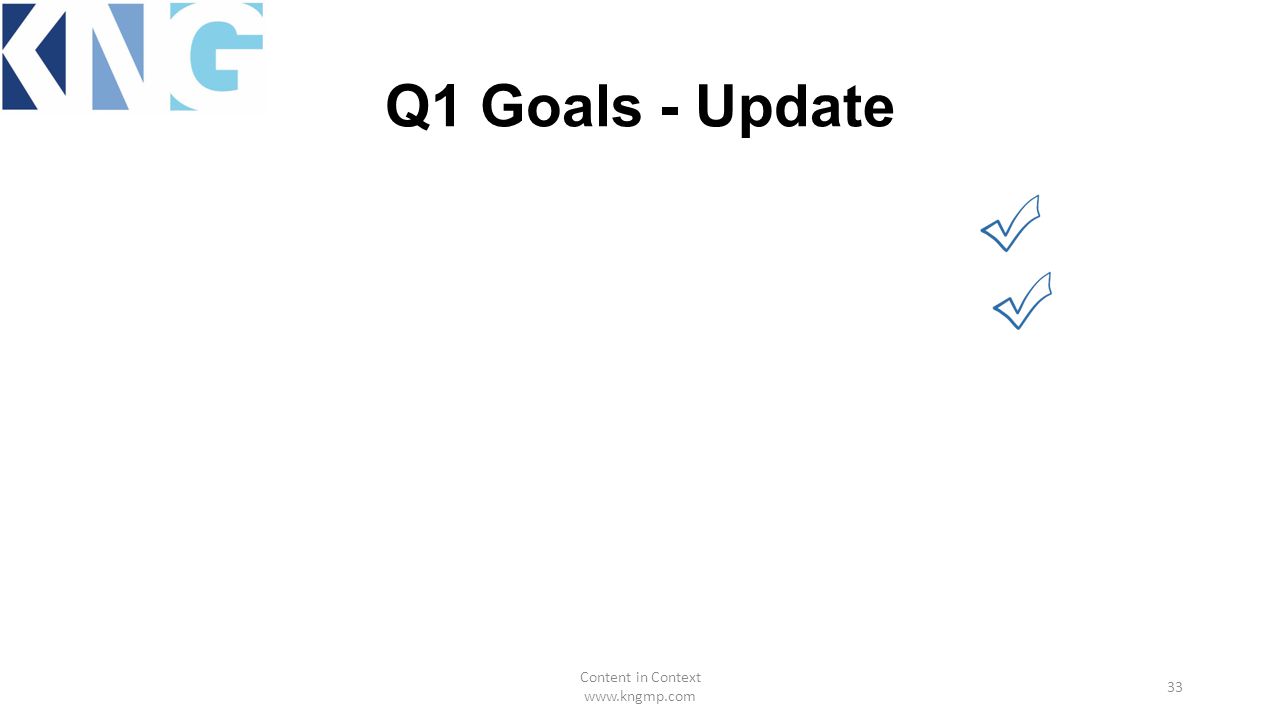 Q1 Goals - Update Content in Context   33