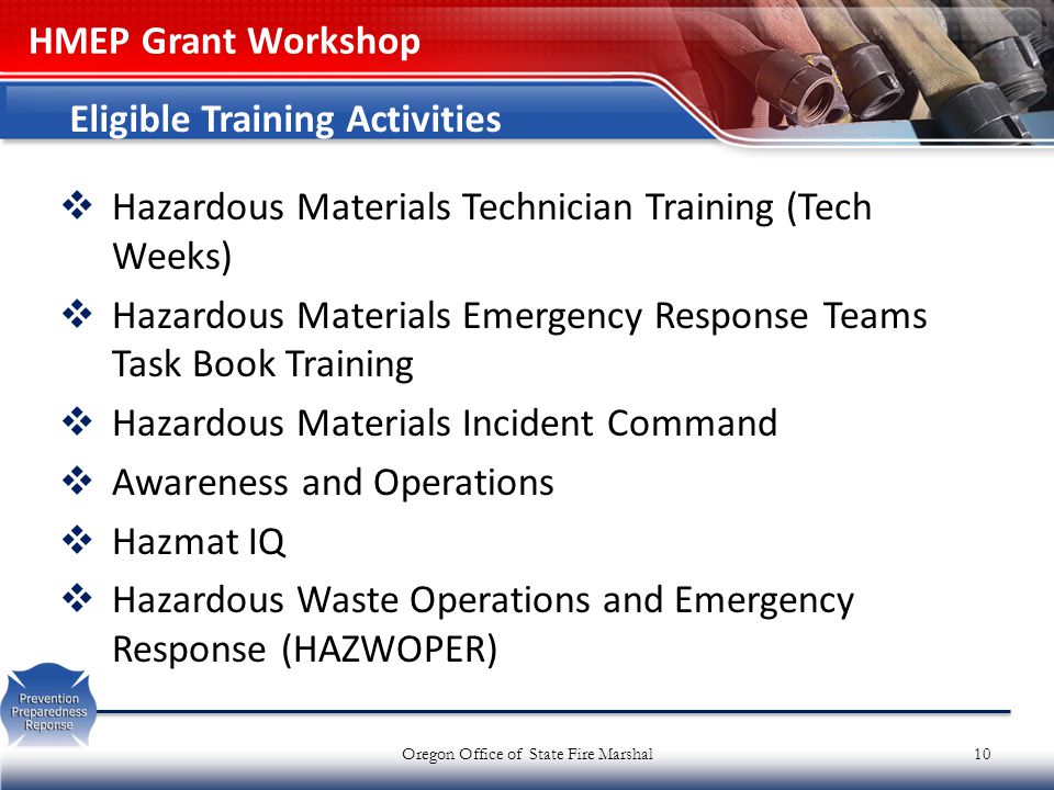 Hazardous Materials Emergency Preparedness Grant Oregon Serc Lepc