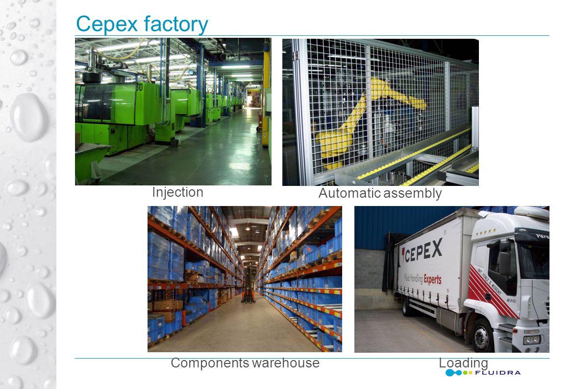 Cepex factory Injection Automatic assembly Components warehouse Loading