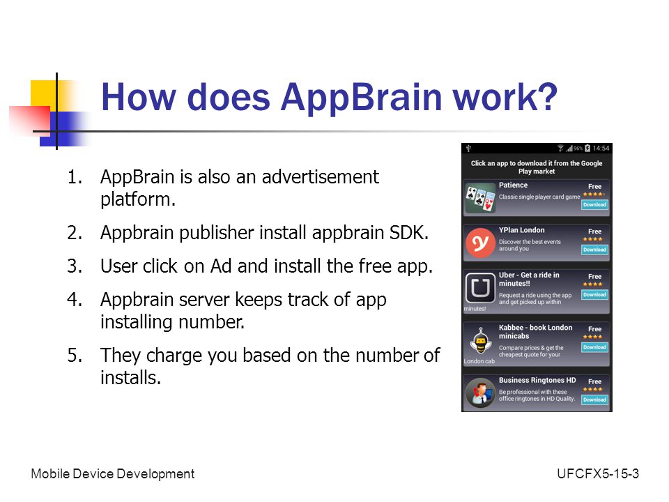 UFCFX5-15-3Mobile Device Development How does AppBrain work.