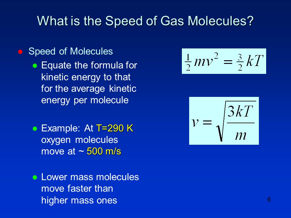 6 What is the Speed of Gas Molecules.