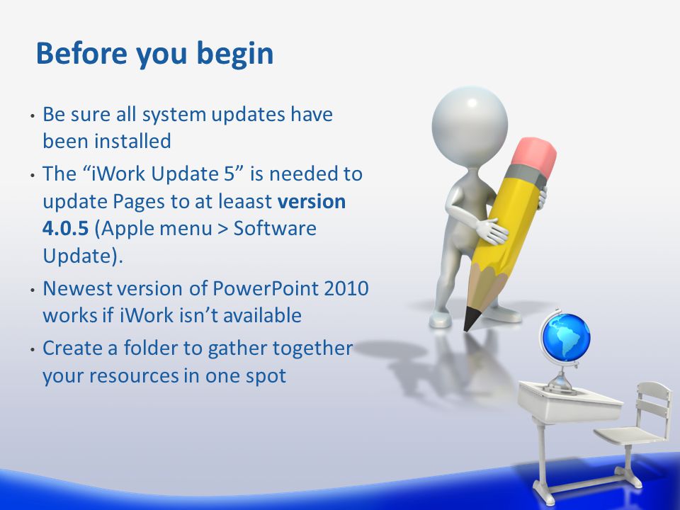 Be sure all system updates have been installed The iWork Update 5 is needed to update Pages to at leaast version (Apple menu > Software Update).