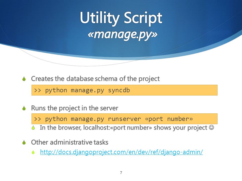 django-admin.py startproject mysite /mysite __init__.py manage.py  settings.py urls.py. - ppt download