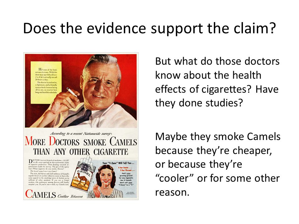 Does the evidence support the claim.