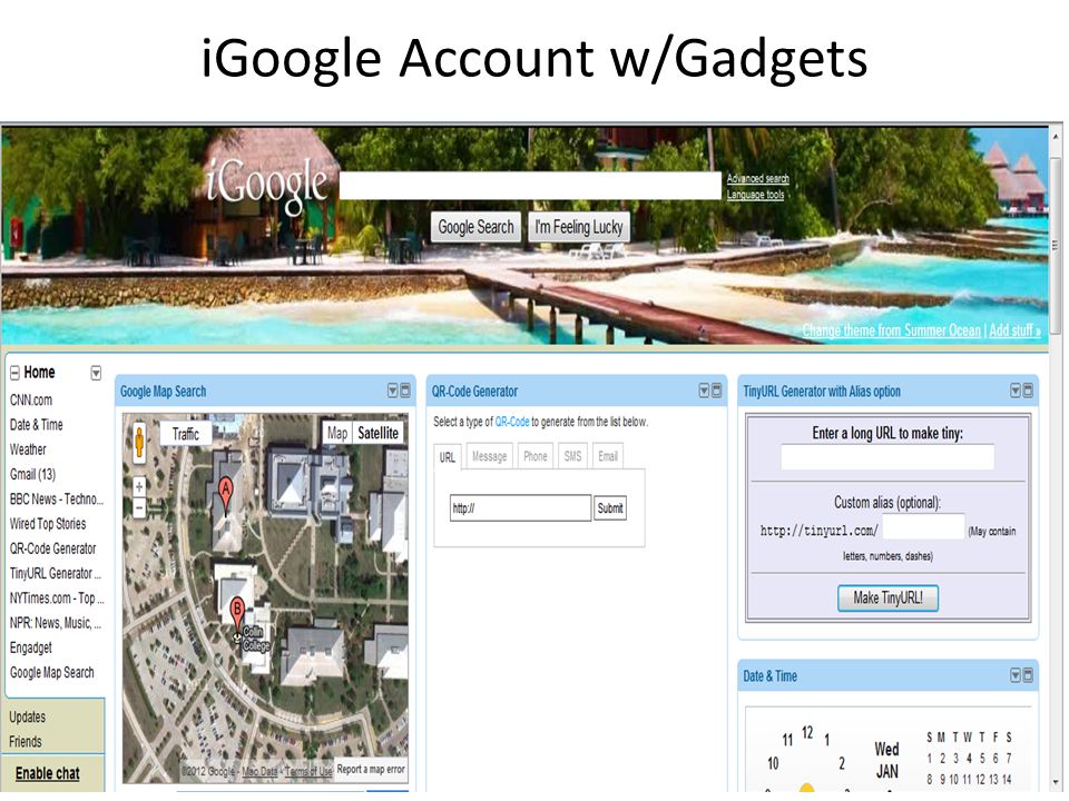 iGoogle Account w/Gadgets