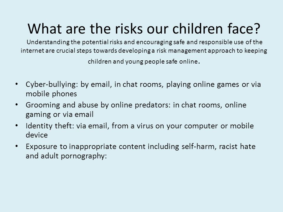 What are the risks our children face.