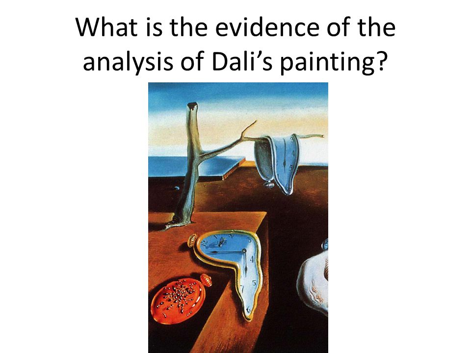 What is the evidence of the analysis of Dali’s painting