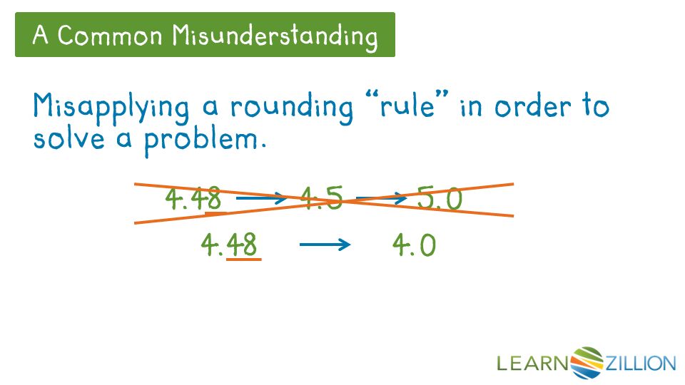 Misapplying a rounding rule in order to solve a problem