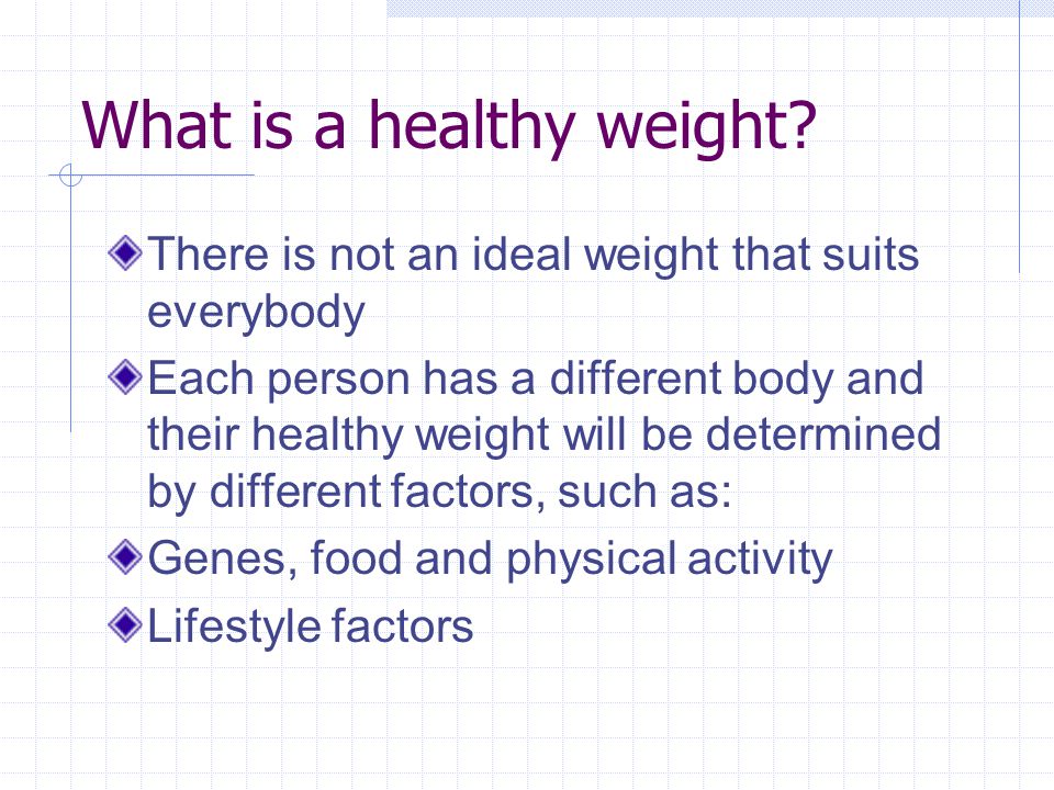 What is a healthy weight.