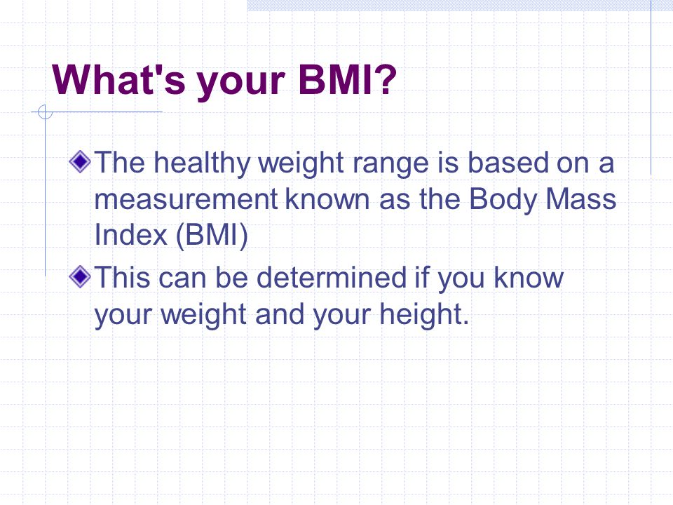 What s your BMI.