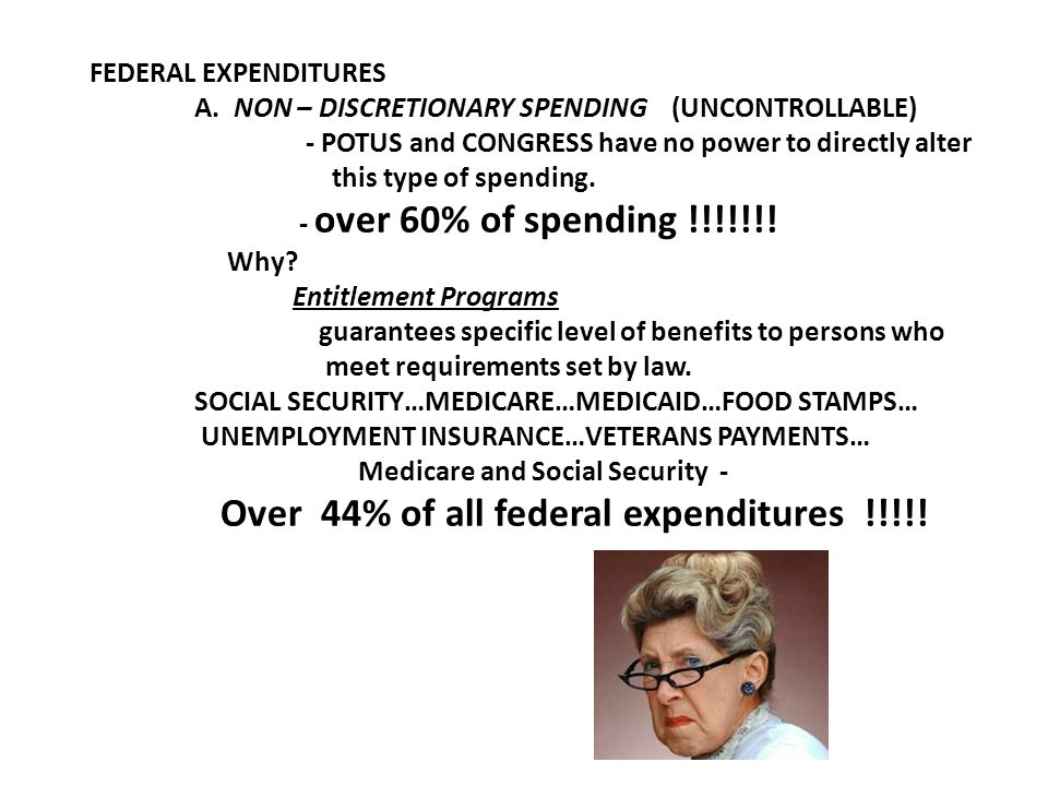FEDERAL EXPENDITURES A.