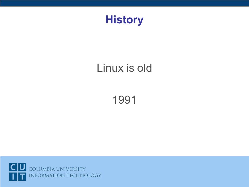 History Linux is old 1991