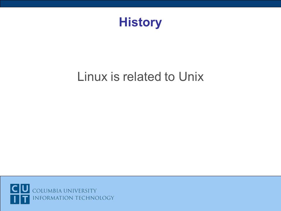 History Linux is related to Unix