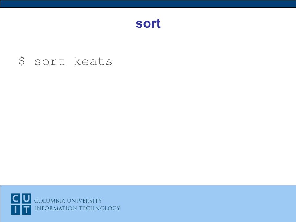sort $ sort keats