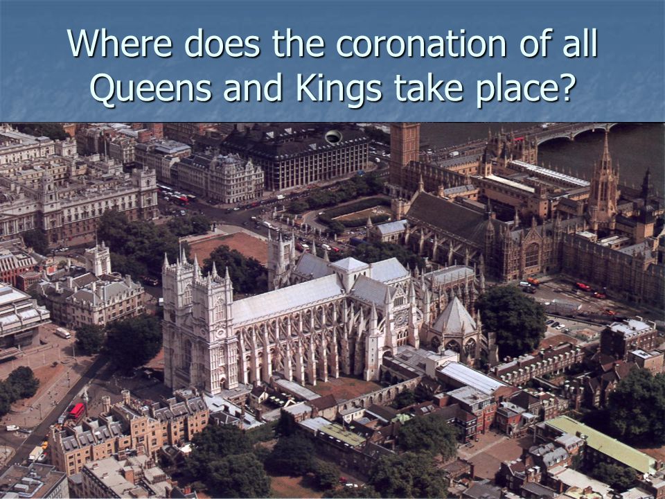 Where does the coronation of all Queens and Kings take place
