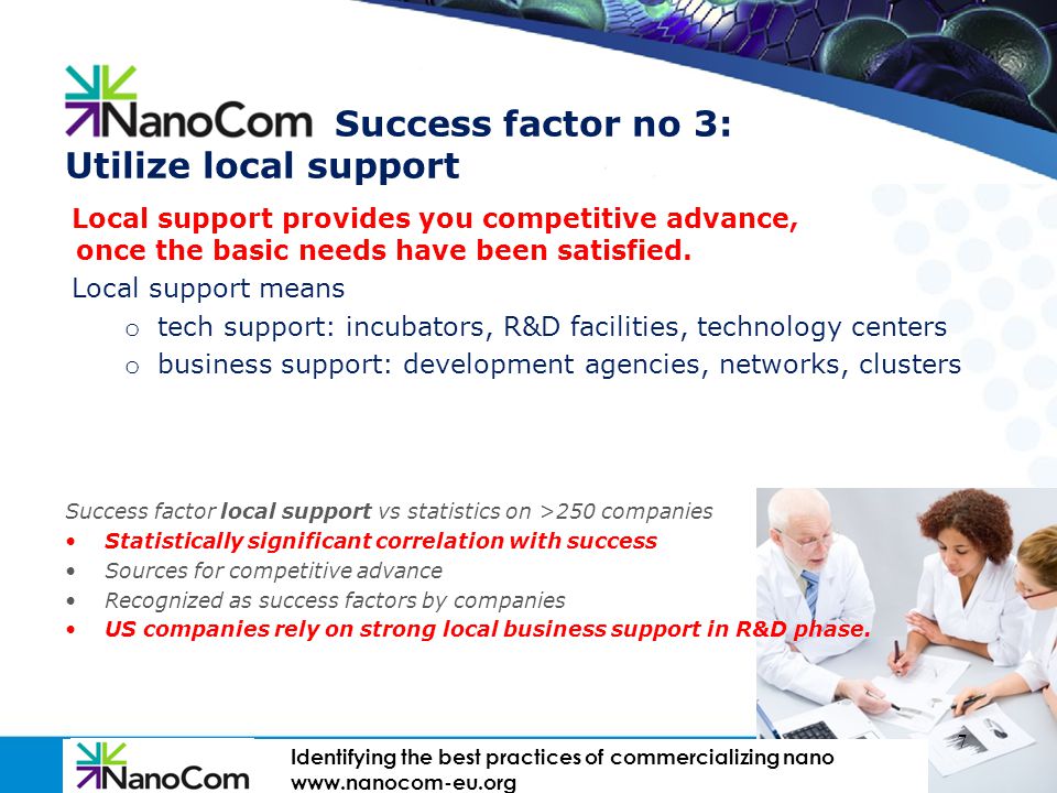 GATEWAY TO FINNISH EXPERTISE Success factor no 3: Utilize local support Local support provides you competitive advance, once the basic needs have been satisfied.