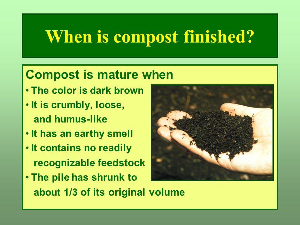 When is compost finished.