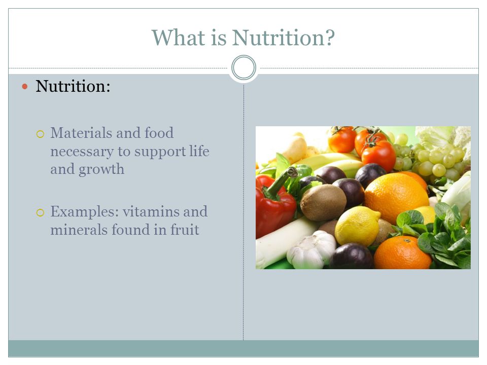 What is Nutrition.