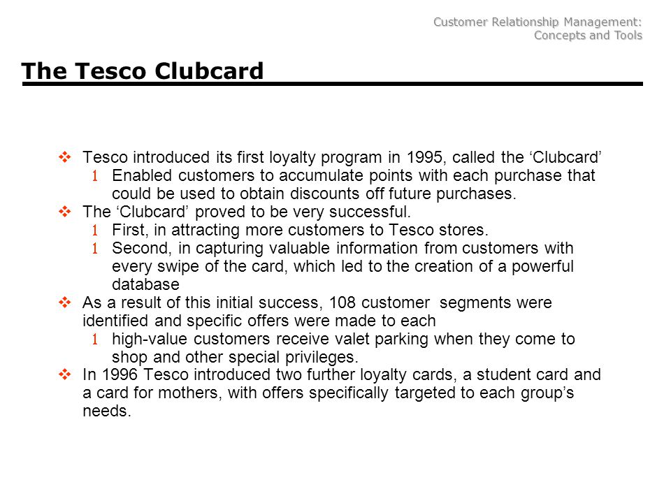 tesco relationship with customers