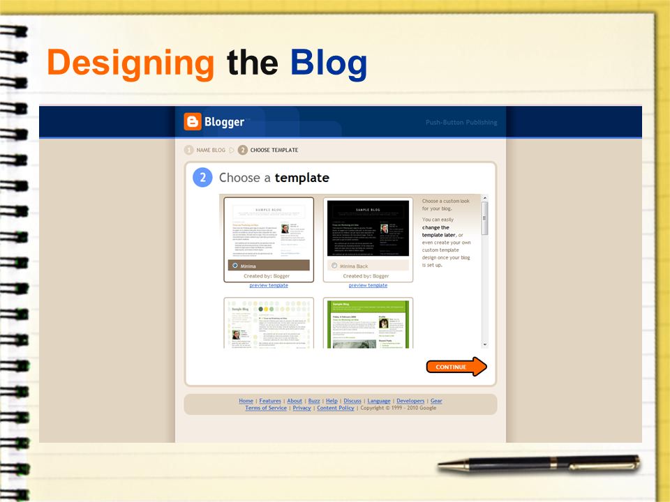 Designing the Blog