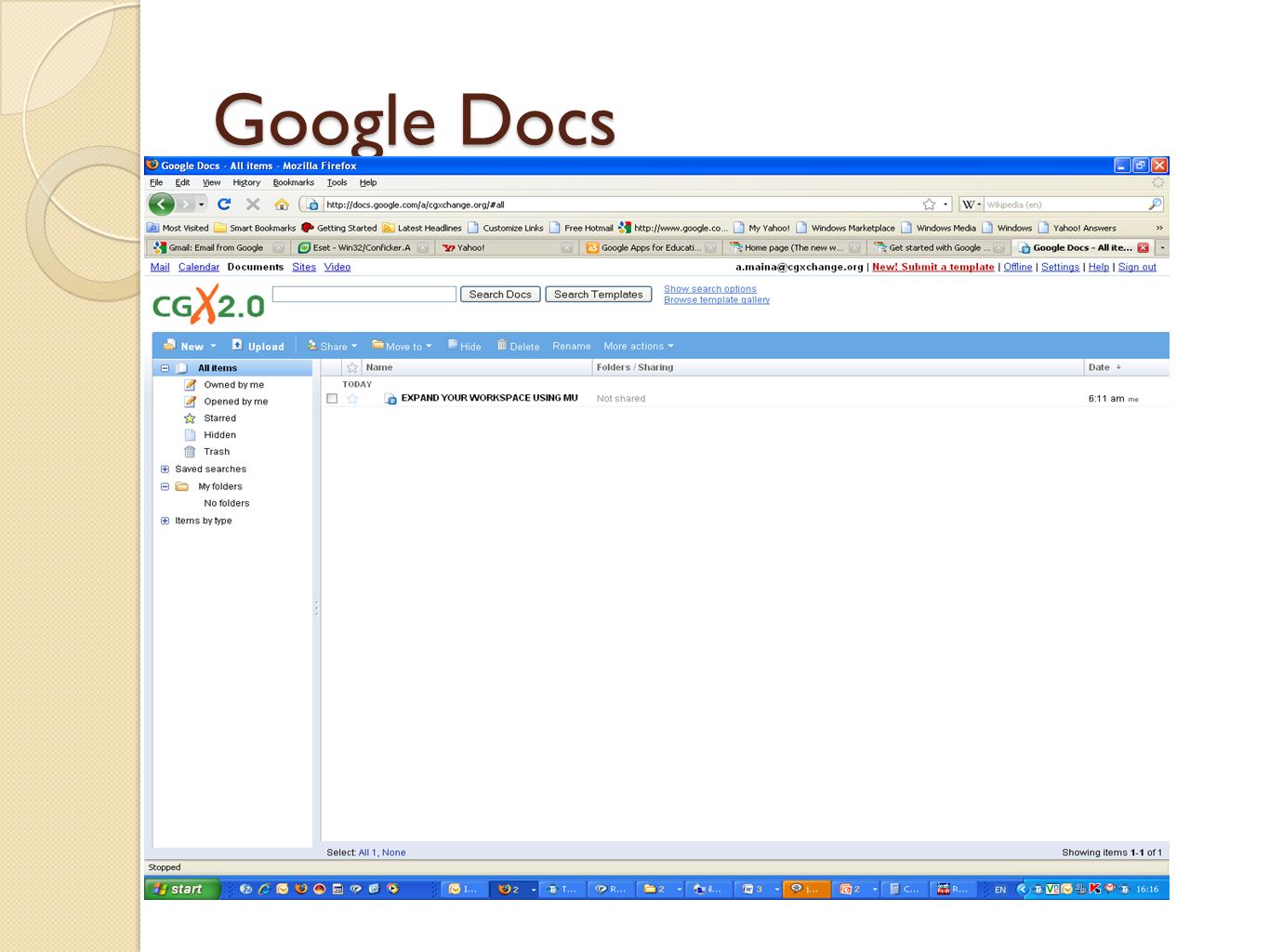 Google Apps Google Docs Google Sites