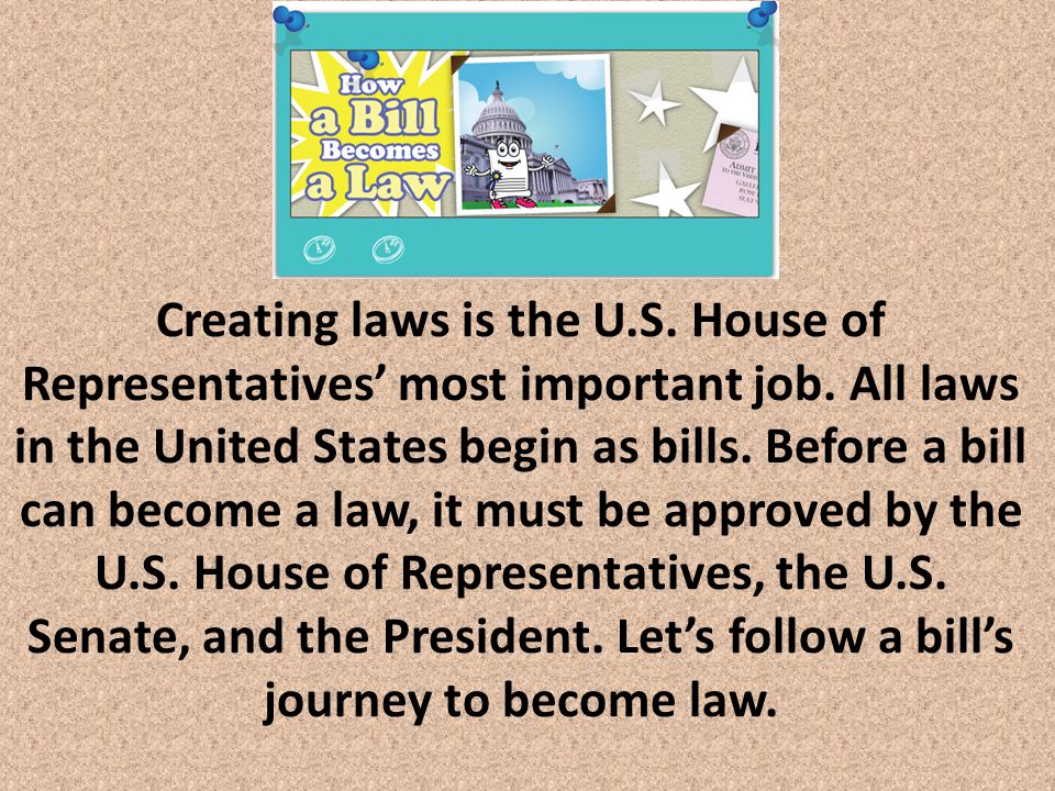 Creating laws is the U.S. House of Representatives’ most important job.