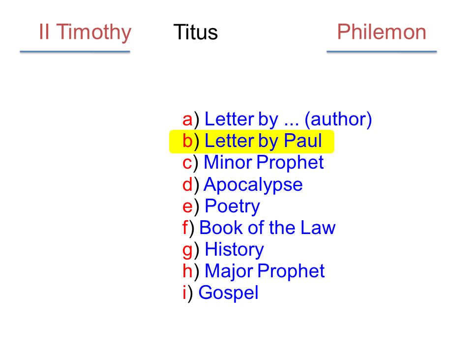Titus a) Letter by...