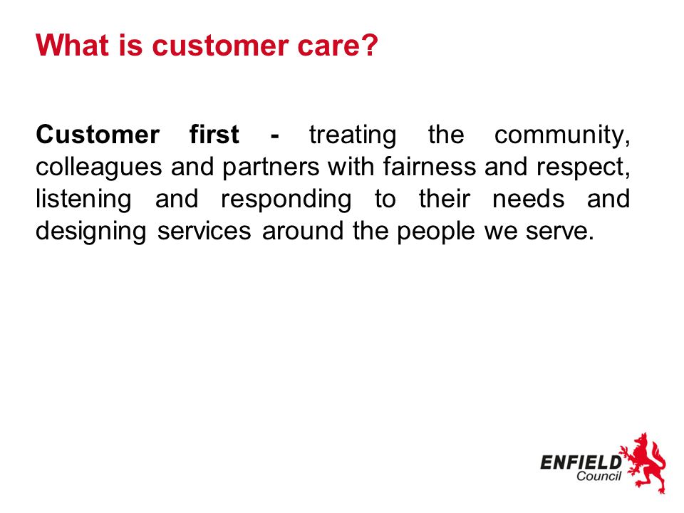 What is customer care.