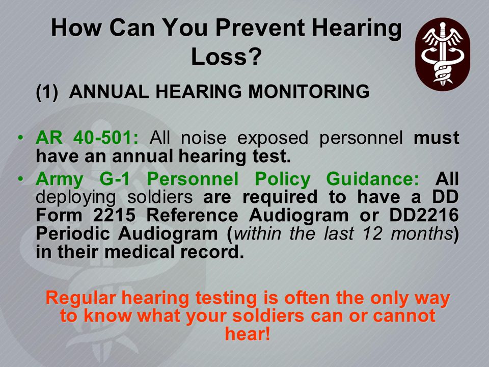 hearing test army