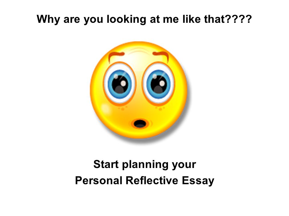 personal reflective essay plan