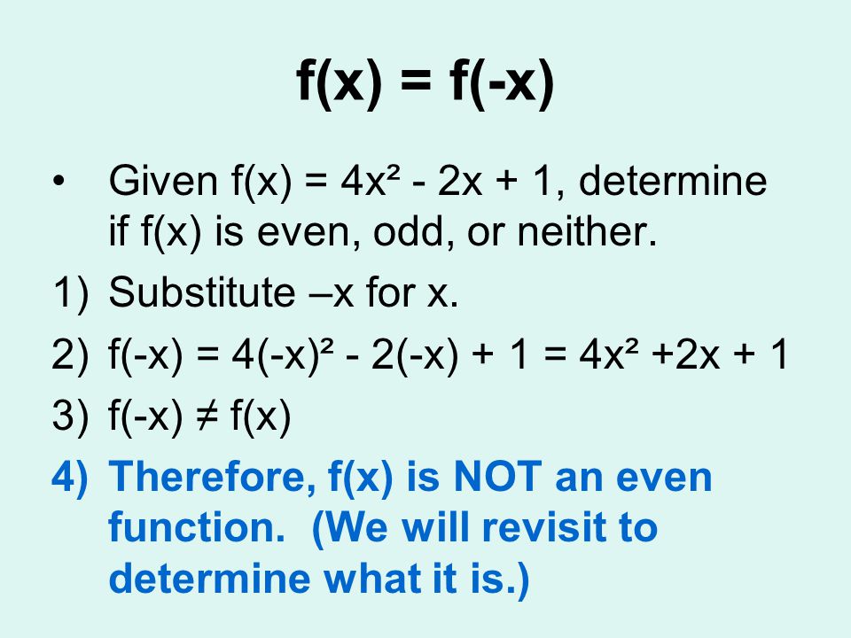 Is the function even odd or neither 