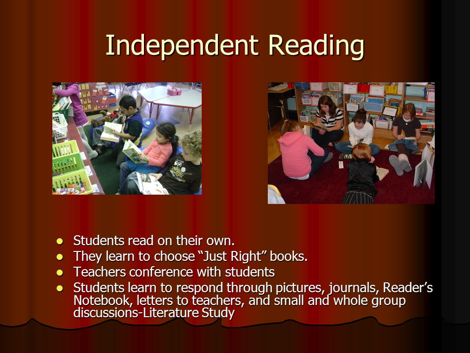 Students read on their own. Students read on their own.