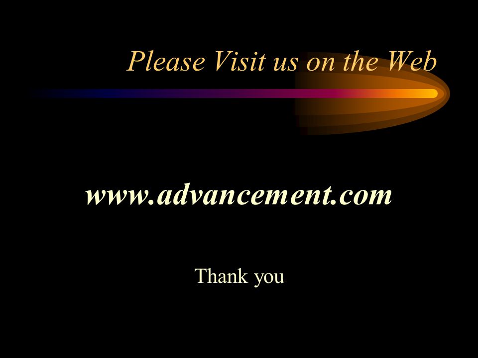 Please Visit us on the Web   Thank you