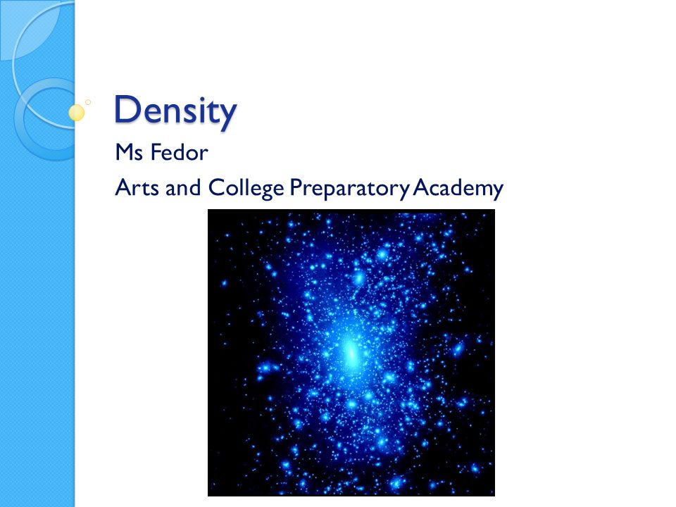 Density Ms Fedor Arts and College Preparatory Academy