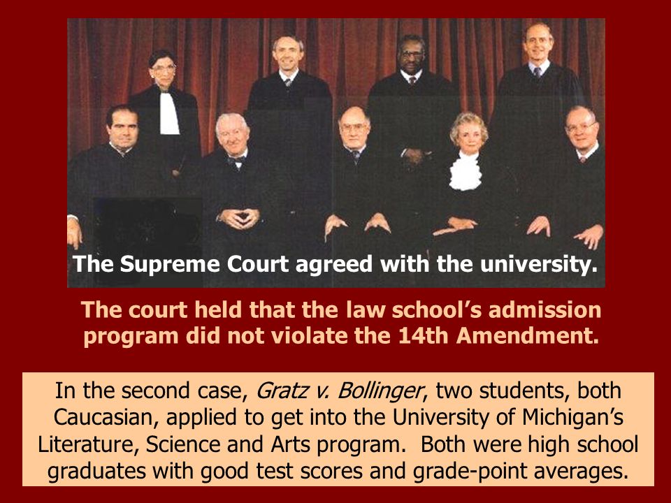 The university argued that: Having students from diverse backgrounds is important to providing a good law school education to all of their students.