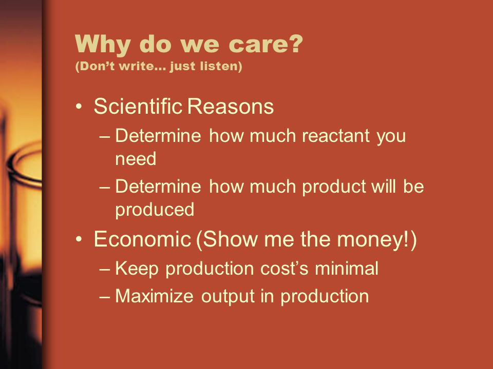 Why do we care.