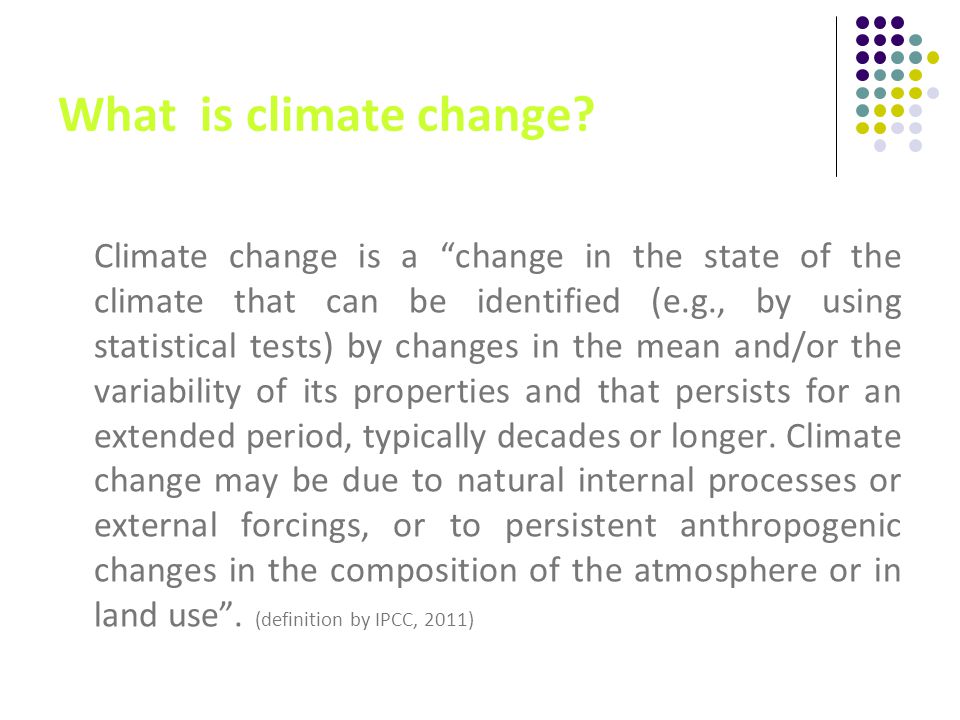 What is climate change.
