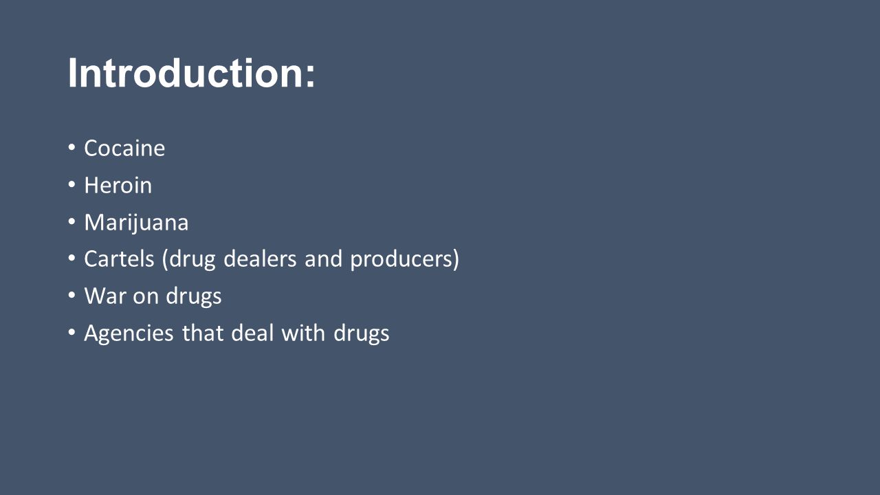 drug trafficking introduction