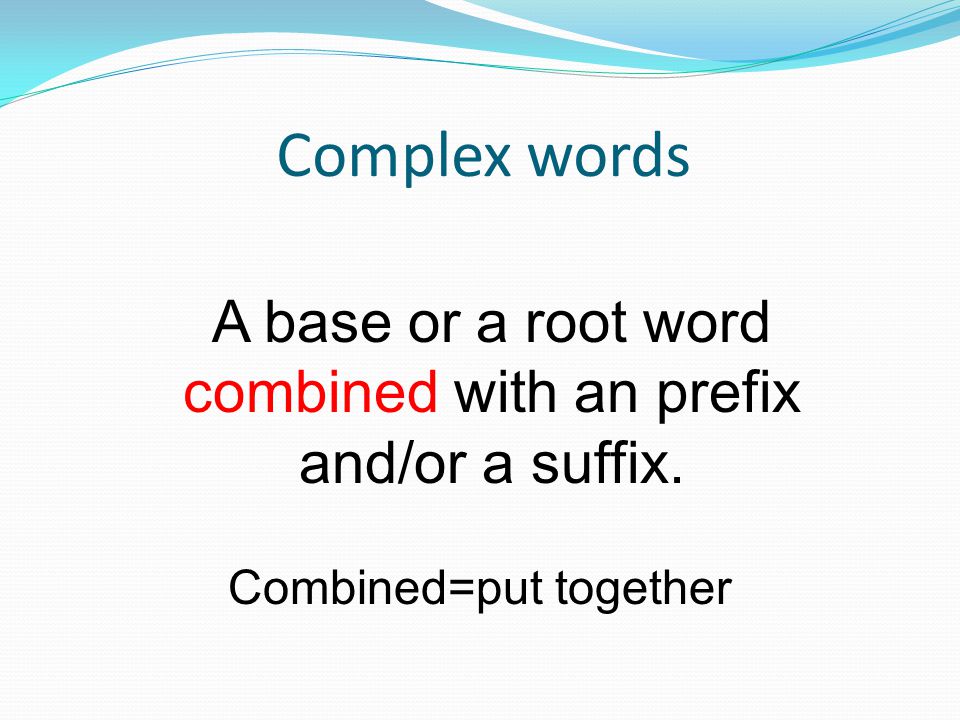 complex words definition