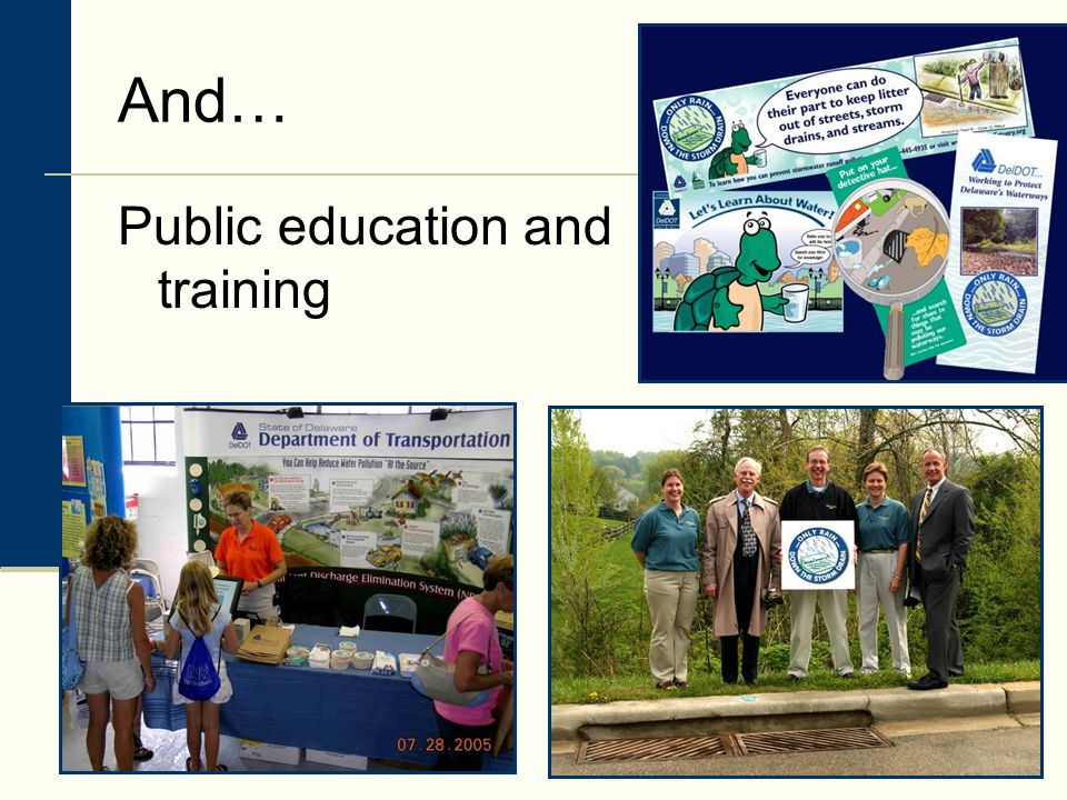 And… Public education and training