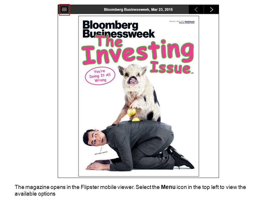 The magazine opens in the Flipster mobile viewer.